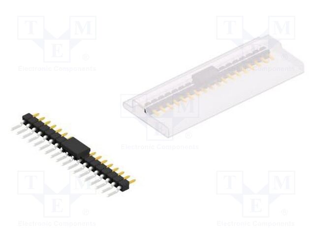 Connector: pin strips; pin header; male; PIN: 18; 2.54mm; SMT; 1x18