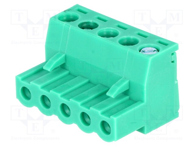 Pluggable terminal block; 5mm; ways: 5; straight; plug; female