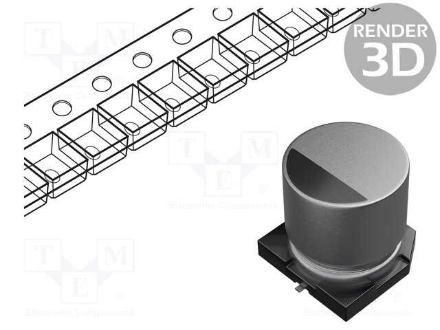 Capacitor: electrolytic; SMD; 4.7uF; 35VDC; Ø4x5.8mm; ±20%; 5000h