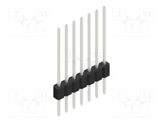 Connector: pin strips; pin header; male; PIN: 7; 1.27mm; THT; 1x7