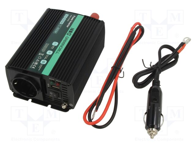 Converter: DC/AC; 300W; Uout: 230VAC; 12V; universal; 150x160x60mm