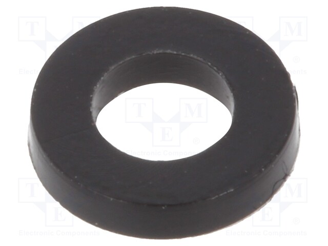 Washer; round; M3; D=6mm; h=1mm; polyamide; Colour: black