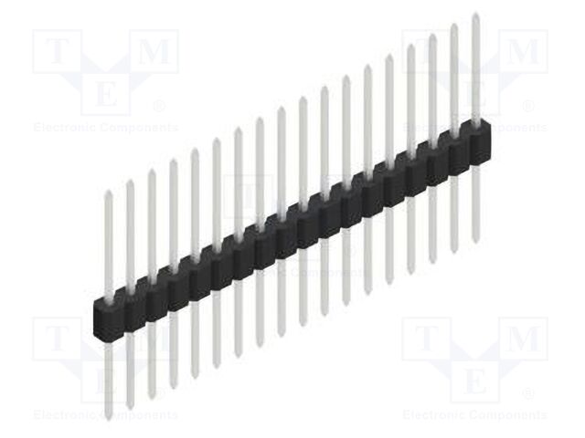 Connector: pin strips; pin header; male; PIN: 18; 1.27mm; THT; 1x18