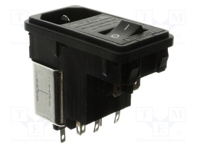 Connector: AC supply; socket; male; 2A; 250VAC; -25÷85°C; 700uH