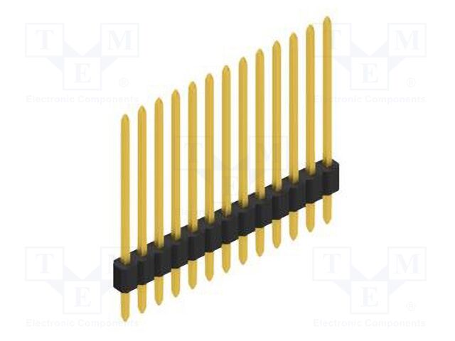 Connector: pin strips; pin header; male; PIN: 13; 1.27mm; THT; 1x13