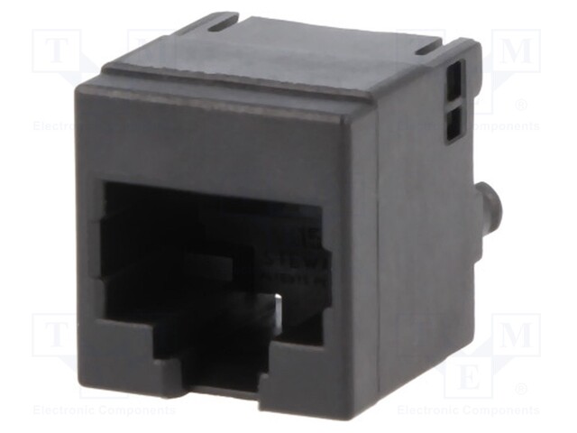 Socket; RJ45; PIN: 8; Cat: 6; Layout: 8p8c; THT; on PCBs; straight