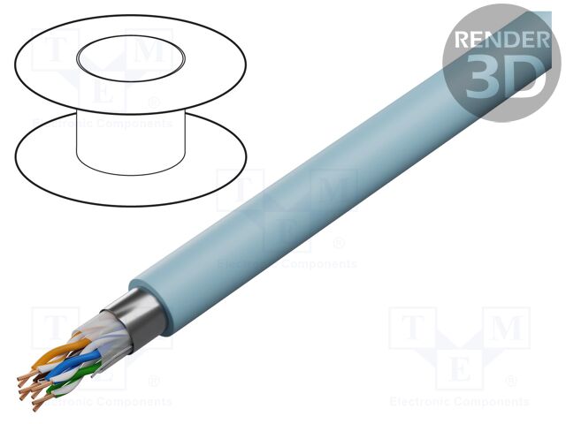Wire; F/UTP; industrial Ethernet,outdoor; 5e; stranded; Cu; PVC