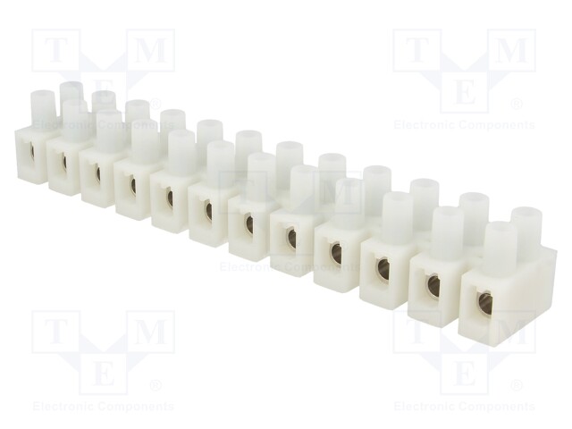 Terminal block; screw terminal; ways: 12; 10mm2; terminals: 24