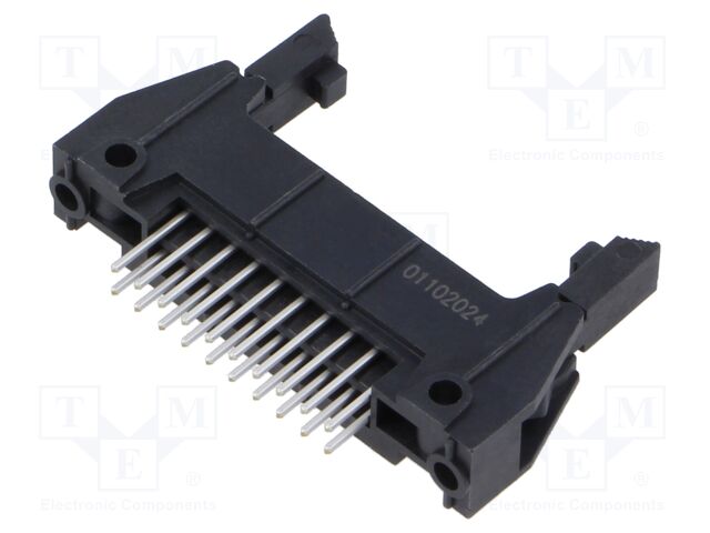 Socket; IDC; male; PIN: 20; straight; with long latch; THT; 5A; 3000