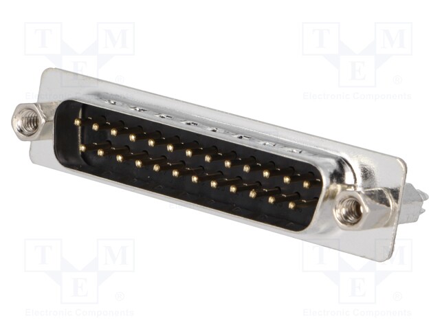 D-Sub; PIN: 25; socket; male; with threaded screw; Locking: screws