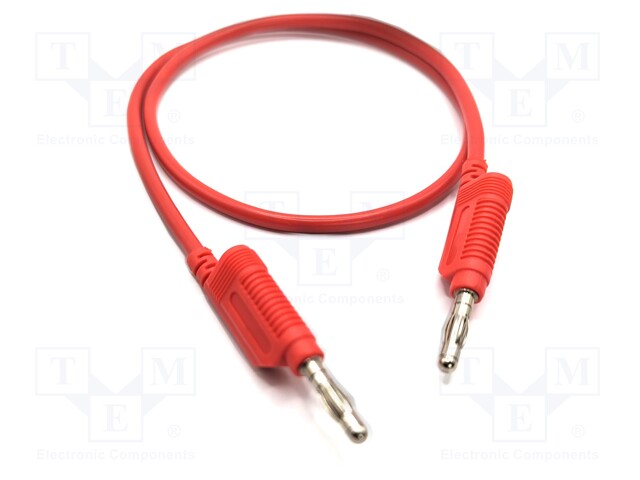 Test lead; 60VDC; 32A; banana plug 4mm,both sides; Len: 1.5m; red