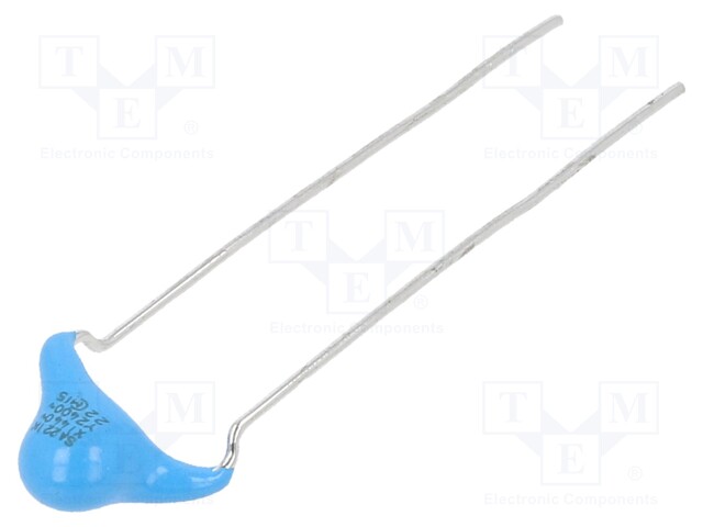 Capacitor: ceramic; 220pF; 440VAC; ±10%; THT; 7.5mm