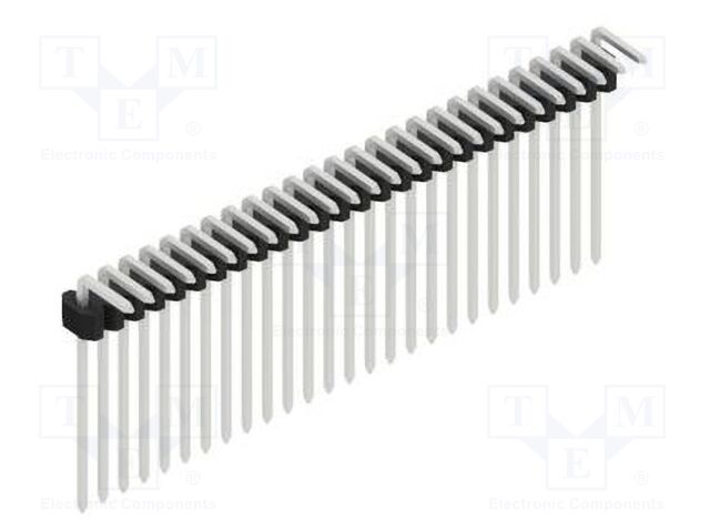 Connector: pin strips; pin header; male; PIN: 26; 1.27mm; THT; 1x26