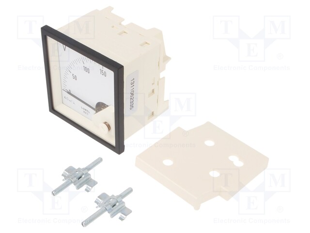 Meter; on panel; analogue; 0÷150V; Class: 1,5; IP52; Length: 61mm