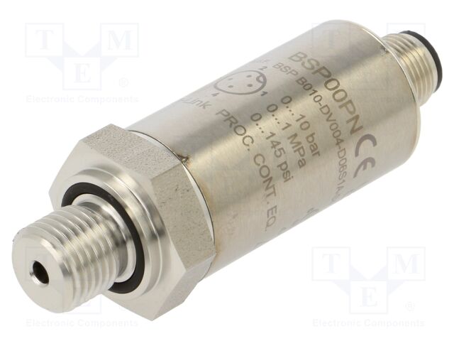 0÷10bar; OUT: PNP / NO / NC; Usup: 18÷30VDC; G1/4"; -25÷85°C; PIN: 4