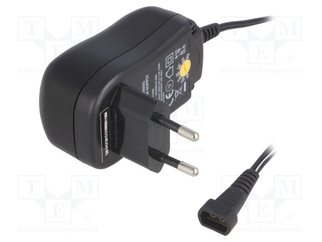 Power supply: switched-mode; 1A; 12W; Plug: EU; 100÷230VAC