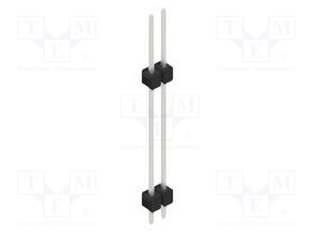 Connector: pin strips; pin header; male; PIN: 2; 2.54mm; THT; 1x2