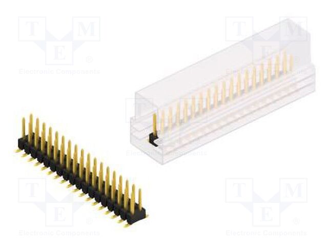 Connector: pin strips; pin header; male; PIN: 36; 2.54mm; SMT; 2x18