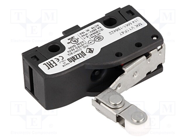 Microswitch SNAP ACTION; with lever (with roller); SPDT; Pos: 2