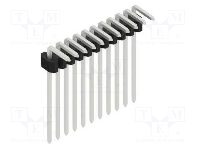 Connector: pin strips; pin header; male; PIN: 11; 1.27mm; THT; 1x11