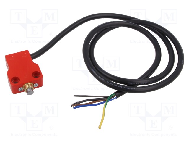 Limit switch; pin plunger Ø8mm; NO + NC; 10A; max.250VAC; lead 1m