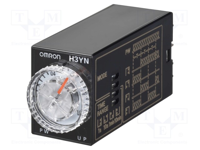 Timer; 0,1s÷10min; 4PDT; 250VAC/3A; 100÷110VDC; socket; -10÷55°C