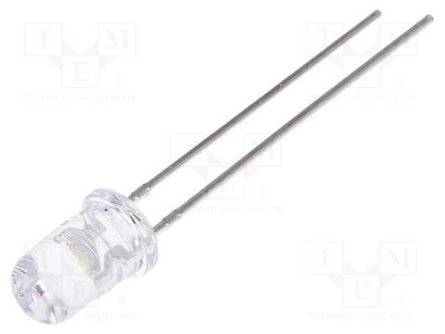 LED; 5mm; white cold; 5000÷8500mcd; 30°; Front: convex; 11000(typ)K