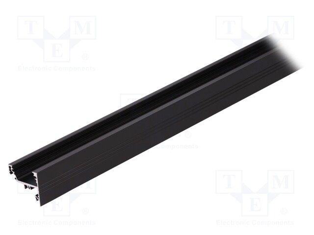 Profiles for LED modules; angular; black; L: 1m; aluminium; 30/60°