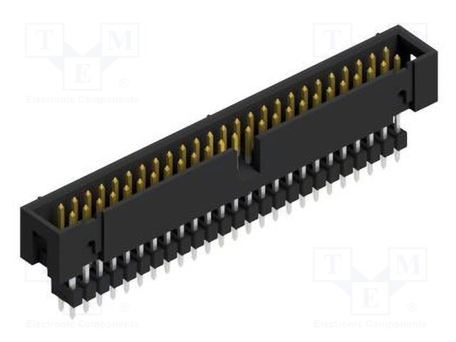 Connector: pin strips; pin header; male; PIN: 50; 2.54mm; THT; 2x25