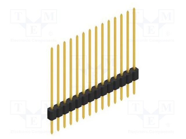 Connector: pin strips; pin header; male; PIN: 14; 1.27mm; THT; 1x14