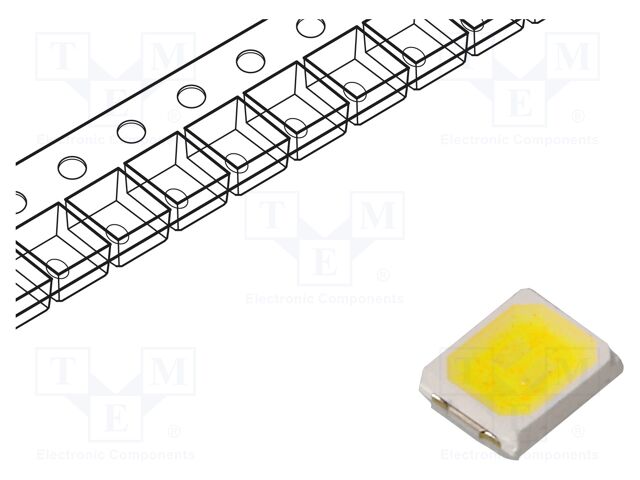LED; SMD; 2835,PLCC2; white cold; 33÷35.5(typ)-38lm; 6500K; 80