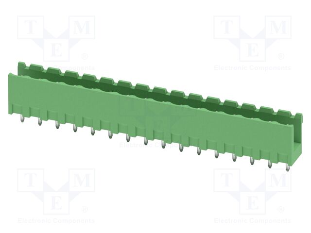PCB headers, nominal cross section: 2.5 mm?, color: green, n