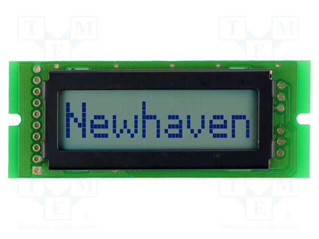 Display: LCD; 8x1; grey; 69x27mm; Interface: 8bit,parallel; 5V