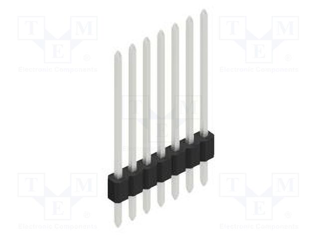 Connector: pin strips; pin header; male; PIN: 7; 1.27mm; THT; 1x7