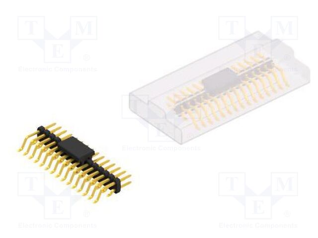 Connector: pin strips; pin header; male; PIN: 30; 2mm; SMT; 2x15