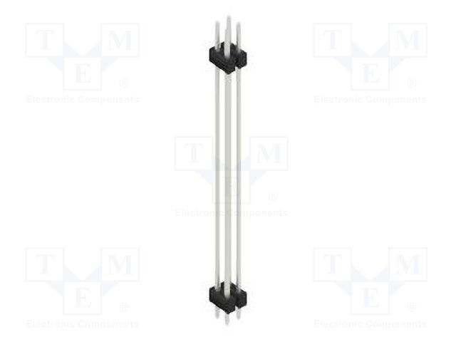 Connector: pin strips; pin header; male; PIN: 4; 2.54mm; THT; 2x2