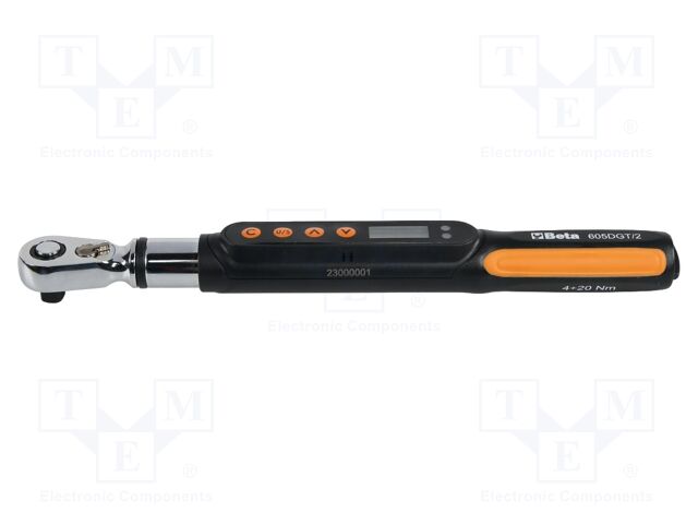 Wrench: torque; 210mm; 4÷20Nm; 1/4"; 3%; Features: scale in Nm/Lbf