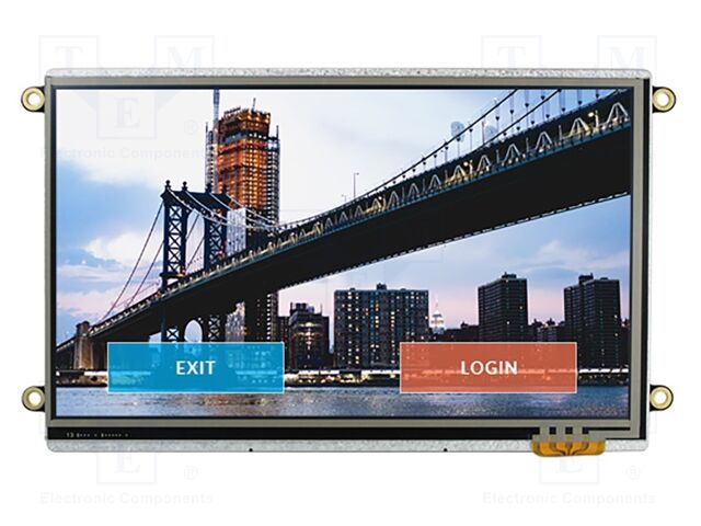 Display: TFT; 800x480; Illumin: LED; Window dimensions: 157x88.5mm