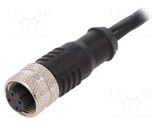 Plug; M12; PIN: 4; female; D code-Ethernet; IP67; 250V; 4A; straight