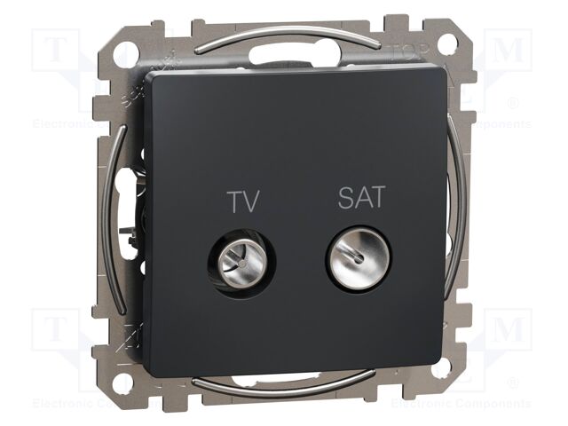 TV-SAT socket ending; IP20; plaster embedded,in mounting box