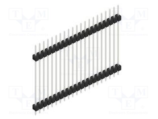 Connector: pin strips; pin header; male; PIN: 21; 2.54mm; THT; 1x21