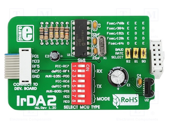 Expansion board; IDC10; Features: MCP2120,TFDU4101
