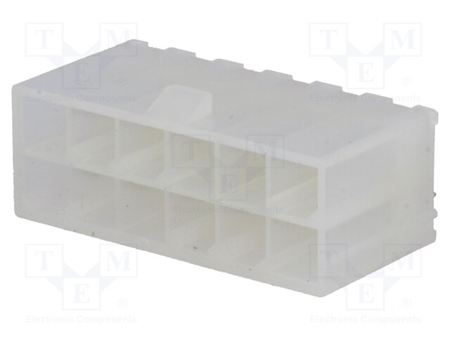Socket; wire-board; male; Mini-Fit Jr; 4.2mm; PIN: 12; THT; 9A