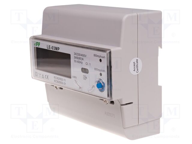 Electric energy meter; digital,mounting; for DIN rail mounting