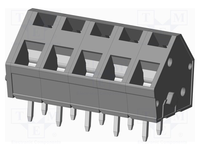 Connector: PCB terminal block; terminal; angled 45°; on PCBs