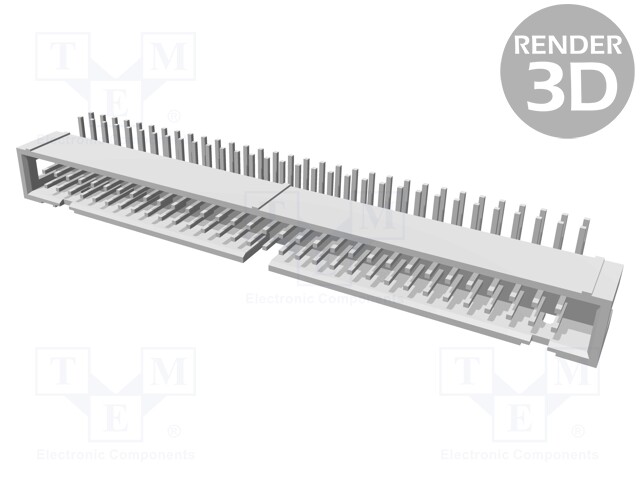 Socket; IDC; male; PIN: 64; angled 90°; THT; 2.54mm; Layout: 2x32