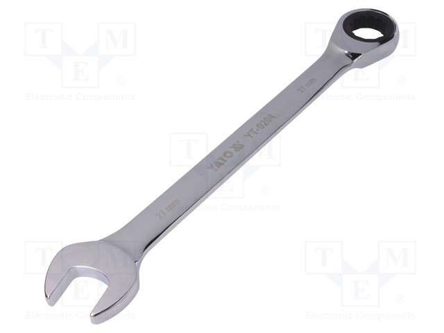 Key; combination spanner,with ratchet; 27mm