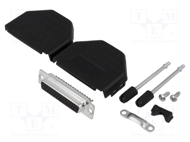 D-Sub HD; PIN: 44; plug; female; soldering; for cable
