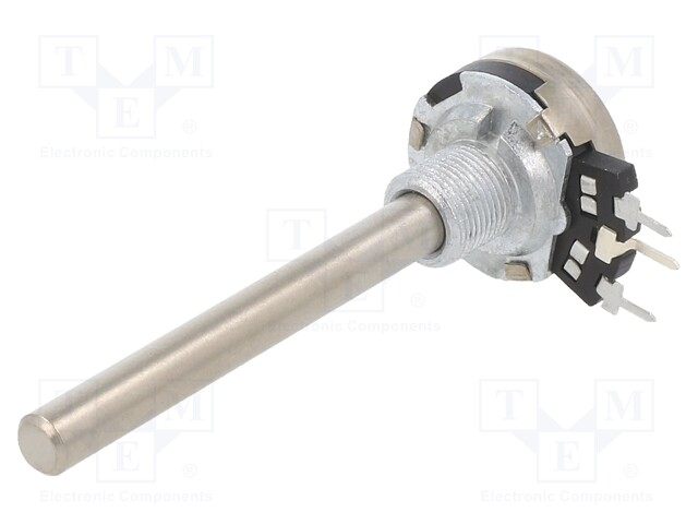 Potentiometer: shaft; single turn; 2kΩ; 200mW; THT; 6mm; metal; mono