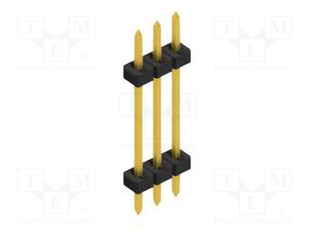 Connector: pin strips; pin header; male; PIN: 3; 2mm; THT; 1x3; 100V